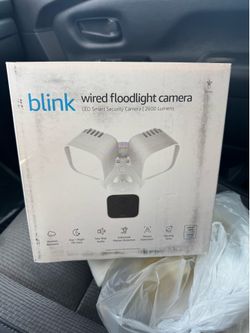 Installed Blink wired floodlight camera LED smart security camera 2600 lumens installed NEW