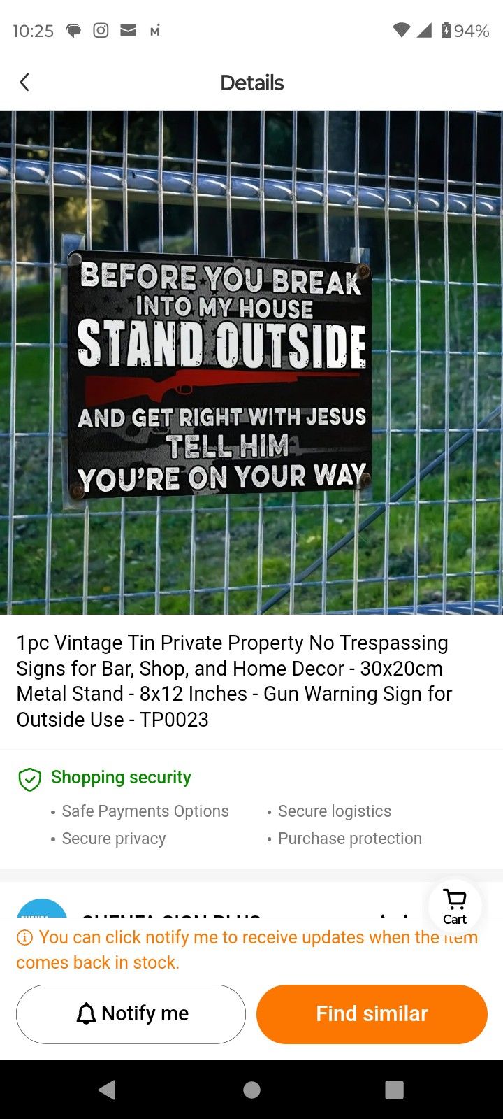 Property Sign 