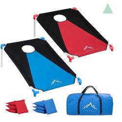Himal Portable PVC Framed Cornhole Game Set With 8 Bean Bags And Carrying New