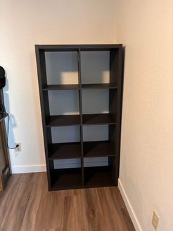 Dark Brown 8-Cube Storage Shelf Unit