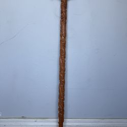 Palm wood dragon head walking stick