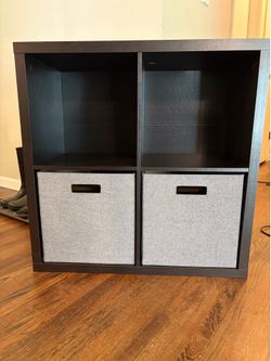 Black cubby cabinet
