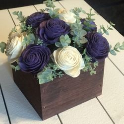 Centerpieces Made With Wood Flowers