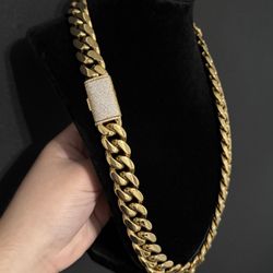 18K Gold plated Miami Cuban Link chain