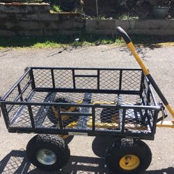 Yardsam Metal Dumping Garden Cart