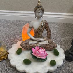 Complete Buddha Zen Set – Meditation Decor w/ Salt Lamp