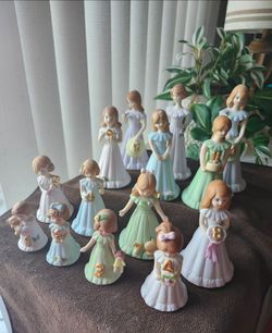 🌿🎀Enesco "Growing Up Girls" Figurines 🎀🌿