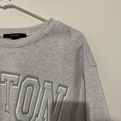 Forever 21 Cropped Long Sleeve Sweater Women Size Small Gray