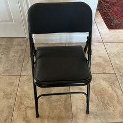 Black Padded Folding Chairs
