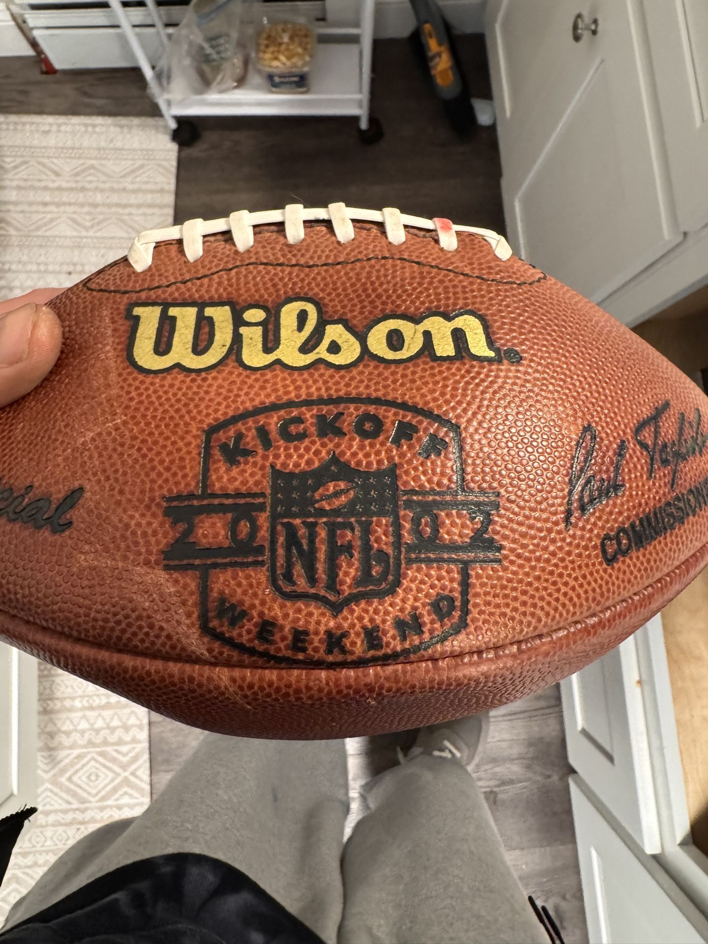 2002 NFL Game Used Opening Kickoff football