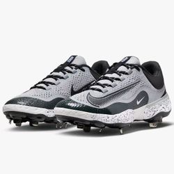 Men's Nike Huarache 4 Elite Low Black Gray Metal Baseball Cleats Sz 11.5 ⚾️ 