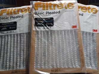 Filtrete 14-in W x 20-in L x 1-in 5 MBasic Pleated Air Filter (3-Pack)


