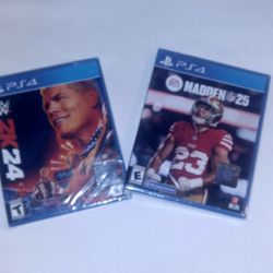 Madden NFL 25/ WWE 2k24  PS4 Game Bundle 