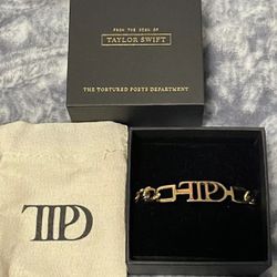 Taylor Swift The Tortured Poets Department Official Bracelet NEW Gold Size S/M