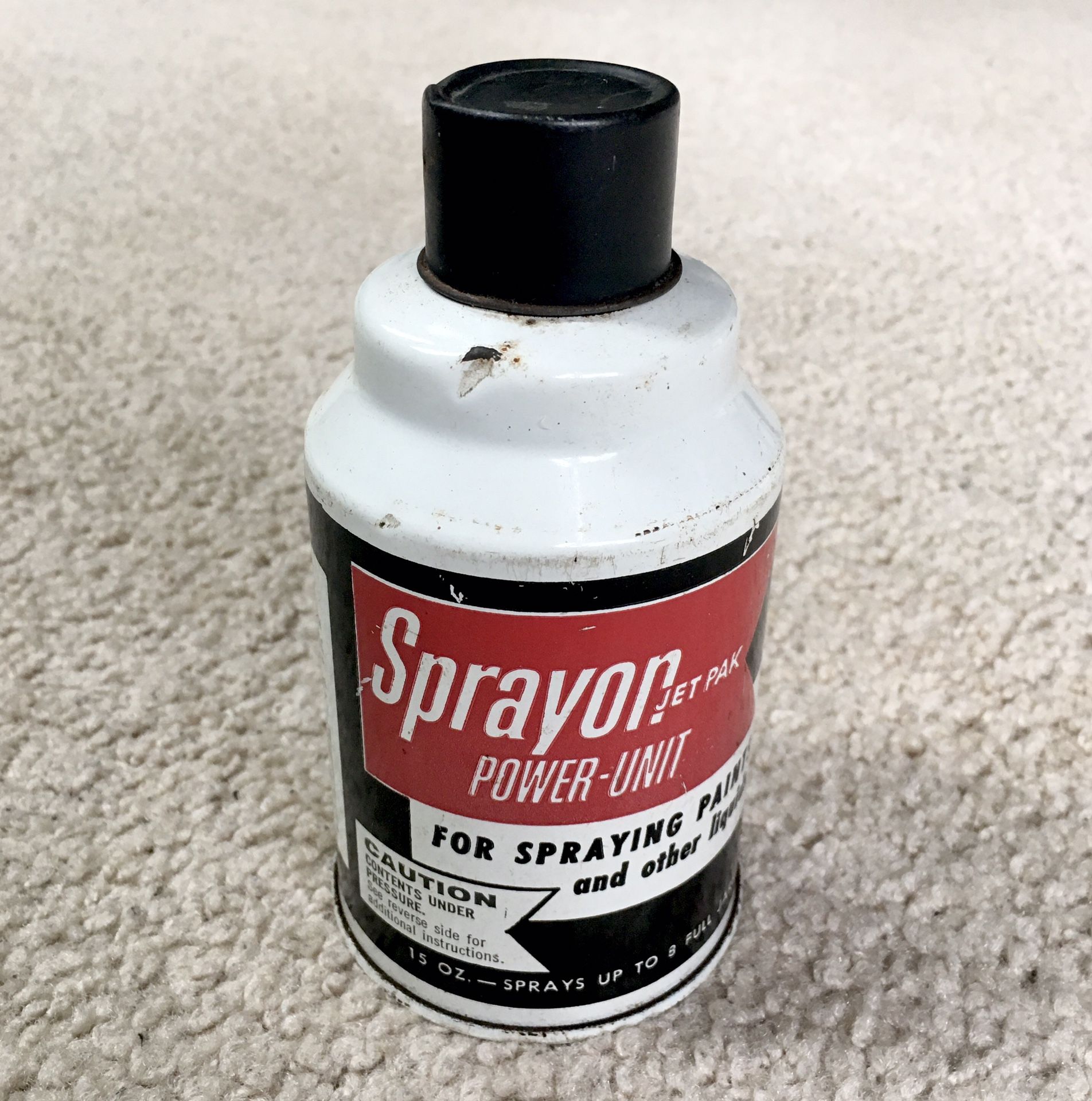 Vintage 1970s SPRAYON JET-PAK POWER UNIT w/ Contents - Sprayon Products - Cleveland, Ohio