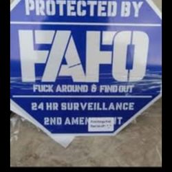 FAFO ADT Security Warning Sign F*** Around And Find Out metal sign new