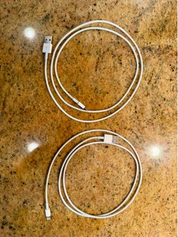 $5 Each, USB-A to Apple Lightning Charging Cables