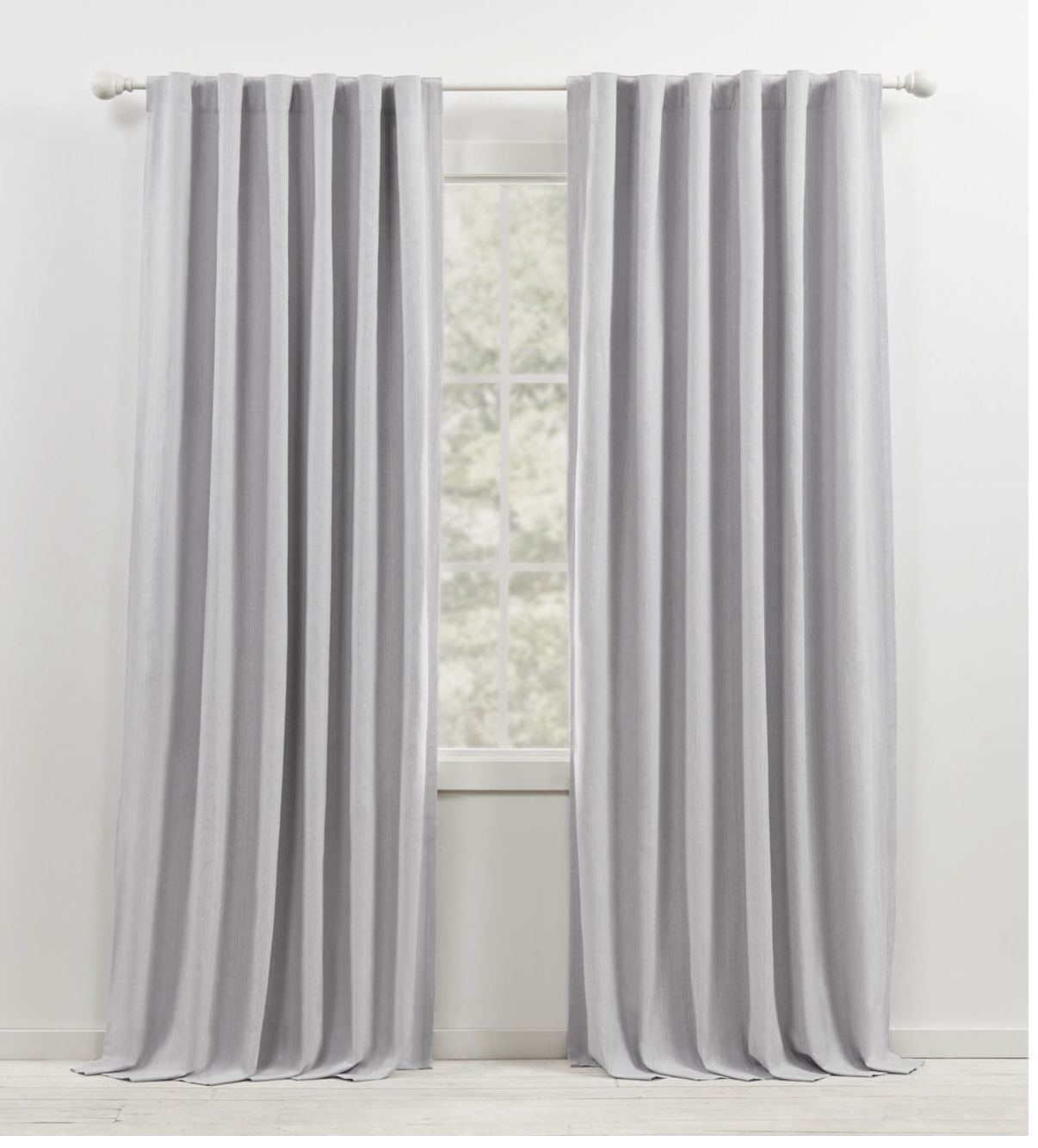 Lauren Ralph Blackout Back Tab/Rod Pocket Curtain Dove Gray 2 Panels Size54x84