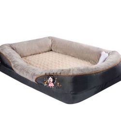 Memory Foam Dog Bed, Orthopedic Dog Bed and Sofa with Removable Washable Cover for Medium Dogs