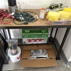 Wooden and metal high table