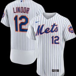 New! MLB New York Mets #12 Francisco Lindor Home Jersey Adult XL