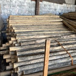 3-1/2 Round Fence Post 8 Foot 7 Inches NOT TREATED $4 each