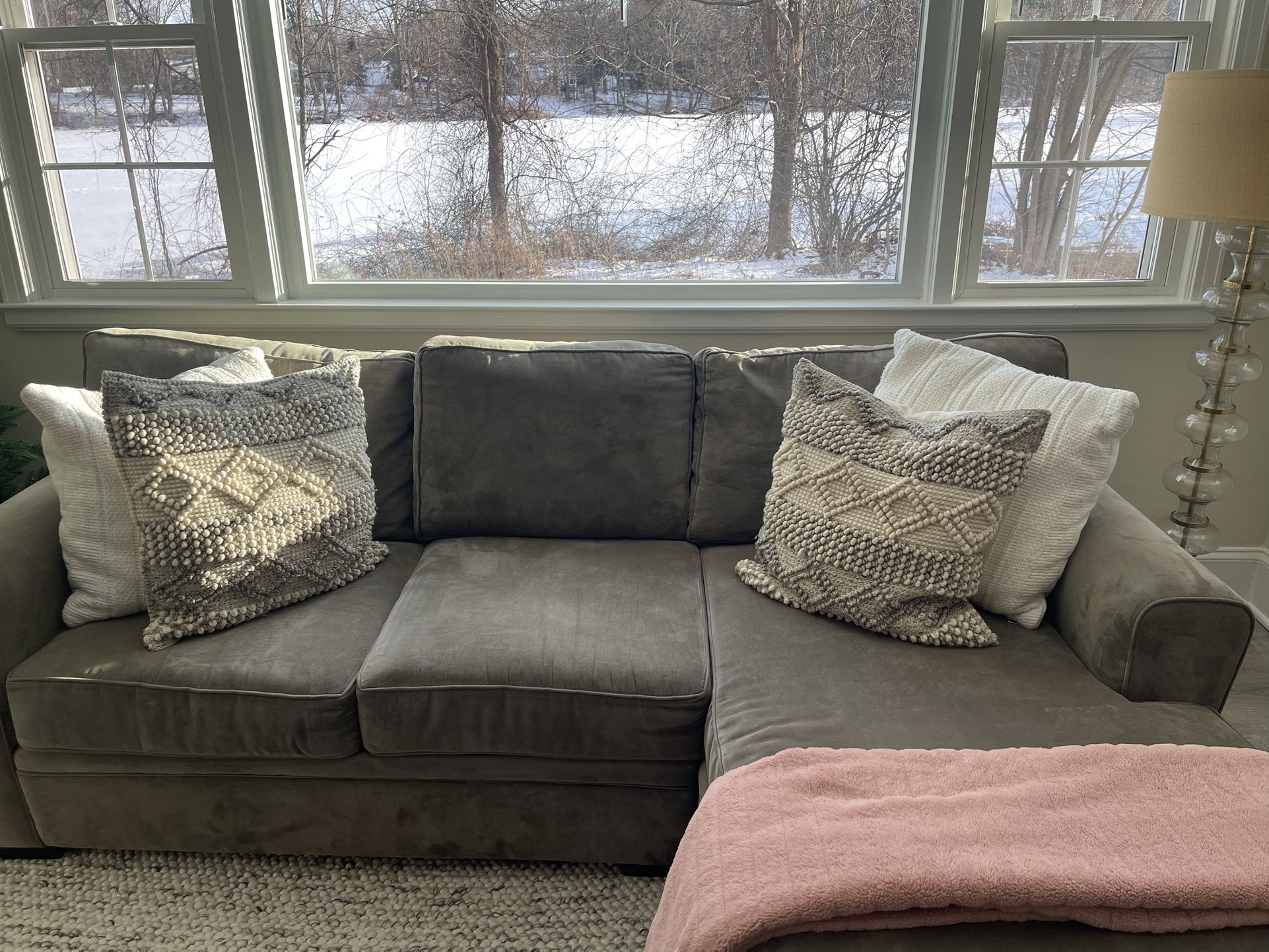 2 Piece microfiber sectional