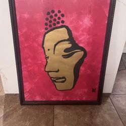 Buddha Painting In Frame With Glass 