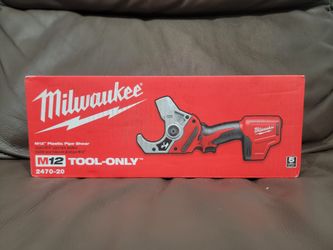 Milwaukee M12 Plastic Pipe Shear Tool Only New 
