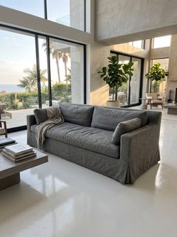 RH Belgian Slipcovered Sofa 8 ft | FREE DELIVERY | Retail $6,000+