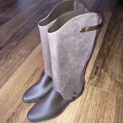 Melissa Brown Rain Western Boots Size 10 New 
