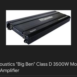 US Acoustics "Big Ben" Class D 3500W Mono Block Amplifier