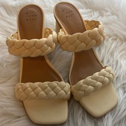 A New Day Yellow Heeled Sandals