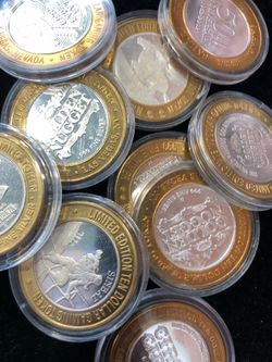.999 fine silver Casino Tokens.