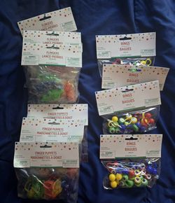 Party Favors- Finger Puppets,  Flingers &  Eyeball Rings