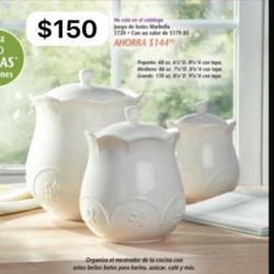 Juego De Botes Para Alimentos Secos