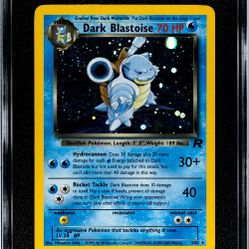 2000 Pokemon Team Rocket #3 Dark Blastoise Holographic Slab SGC Grade 6