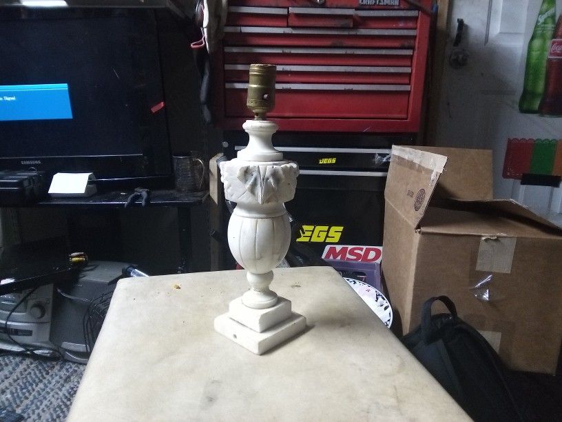 Vintage Art Deco Marble Alabaster Lamp Electric Working Made In Italy