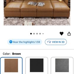 Brown Leather Sofa/couch