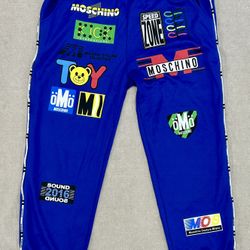 Moschino Couture By Jeremy Scott 2016 Racing Collection Joggers US Size  36
