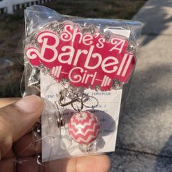 Barbell Girl Custom Retractable Badge Reel 