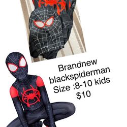 Brandnew Black Spiderman Costume