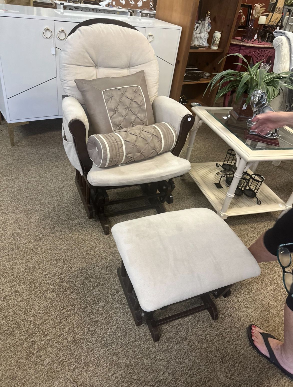 NEW White Rocking Chair ( Price Negotiable )