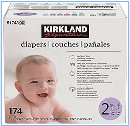 Kirkland Signature - Pañales, talla 2 (174 unidades)