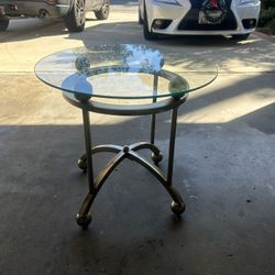Glass end table