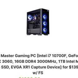 I have a ABS master gaming pc Intel i7 10700f GeForce RTX 3060 set up for sale