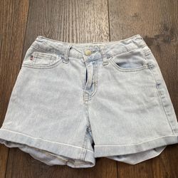 Girls Blue Mom Jean Shorts Size 10 By Vigoss #7