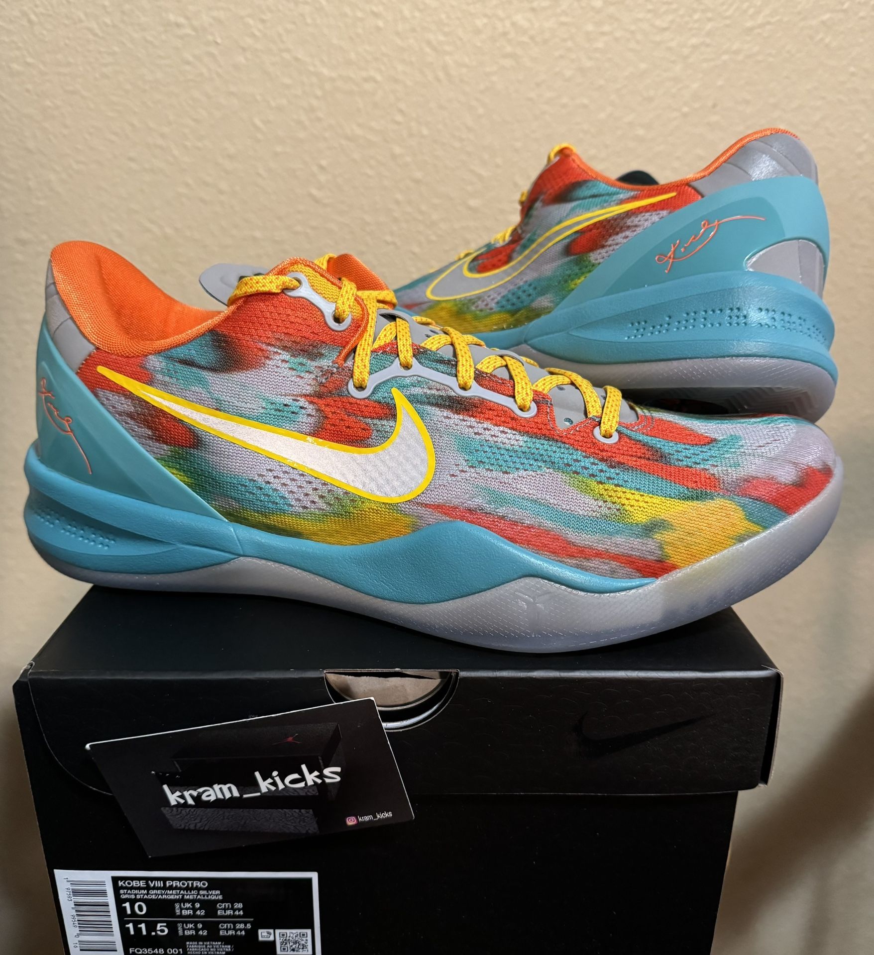 New* 2024 Nike KOBE 8 VIII Protro "Venice Beach" MENS Size 10 US - DS OG All