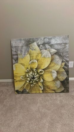 Yellow floral Canvas