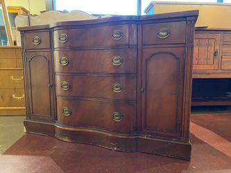 Vintage Mahogany Bow Front Sideboard